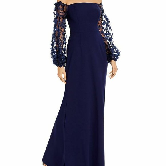 Shoulder 3d Floral Sleeve Scuba Cr 
